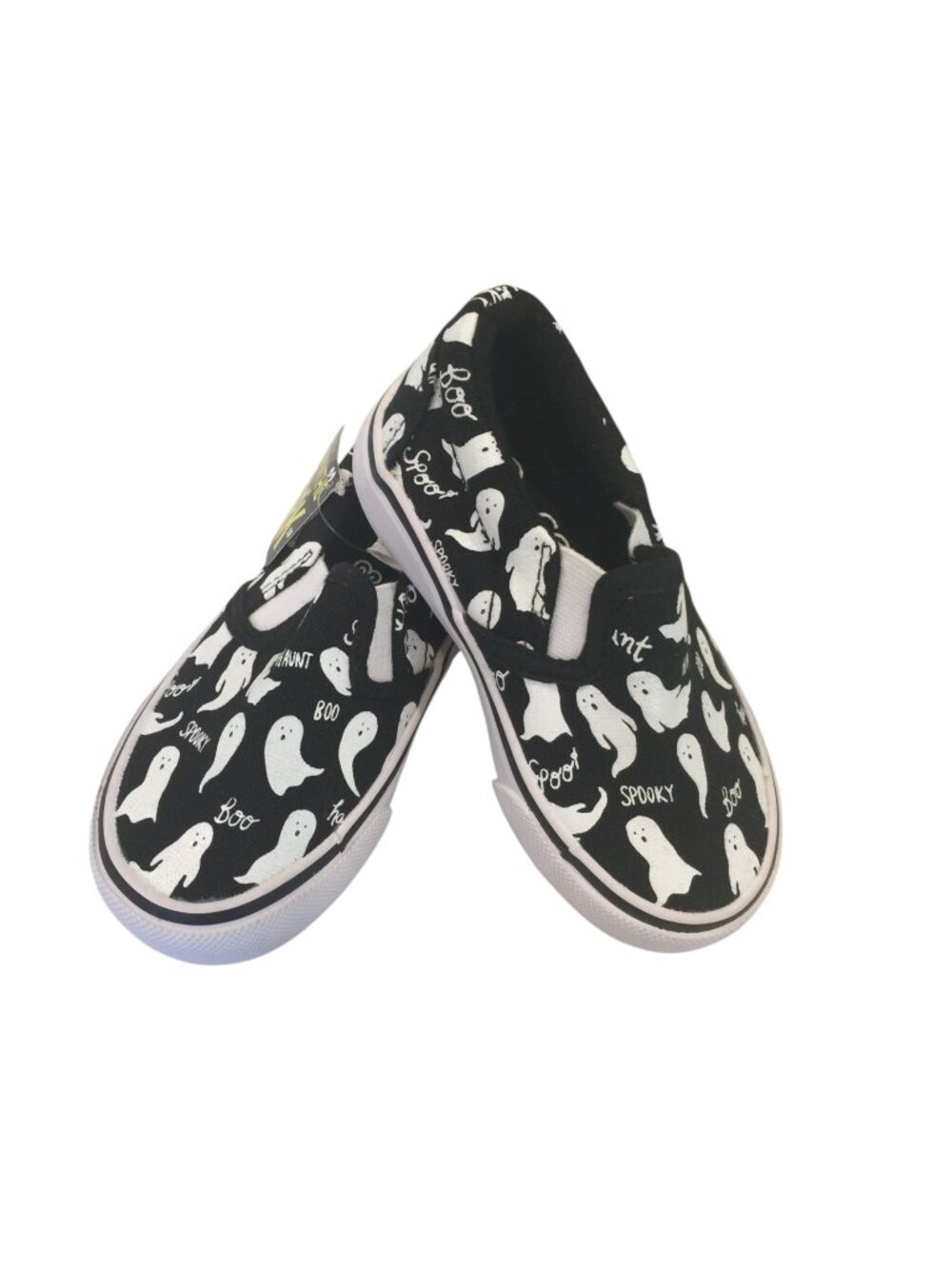 Goblin & Ghouls Boys Size 5 Glow in the Dark Black White Slip On Shoes